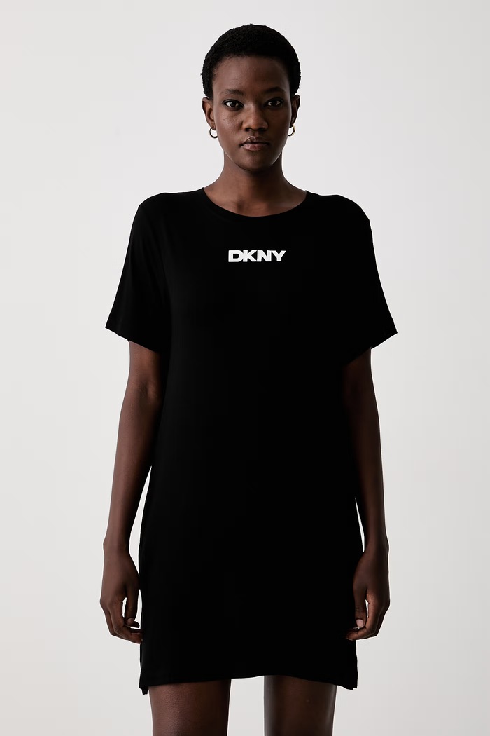 DKNY spalna srajca ženska viskozna črna YI30092