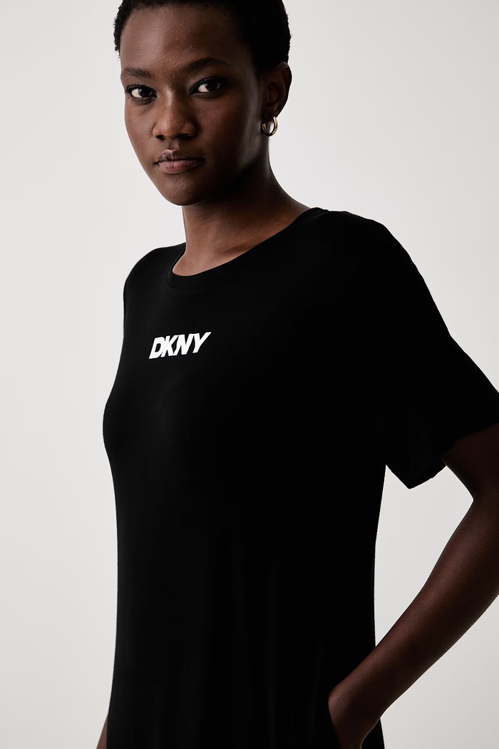 Îmbrăcăminte DKNY cămașă de noapte pentru femei din vâscoză YI30092 negru