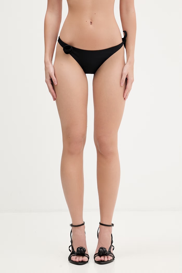Μαγιό σλιπ μπικίνι Coperni Flower κάτω μέρος μαύρο COPSW01F5021B