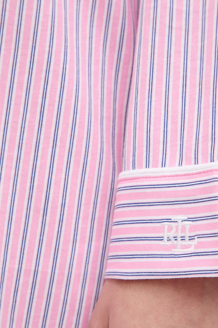 Bavlnená nočná košeľa Lauren Ralph Lauren ružová ILN32277