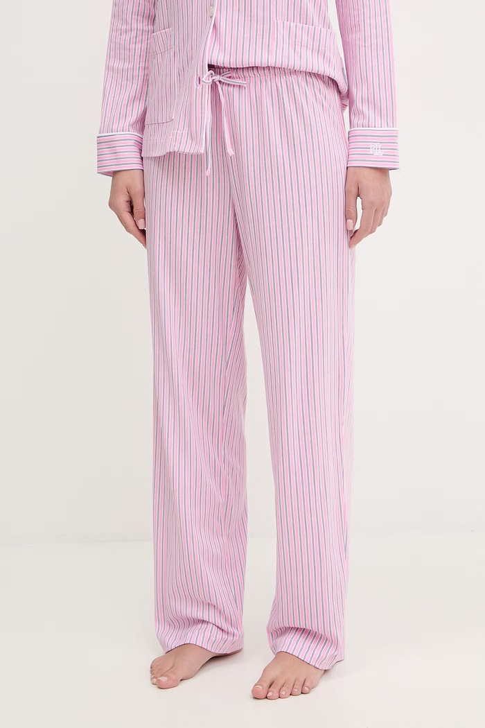 Lauren Ralph Lauren pijamale de bumbac roz ILN92277