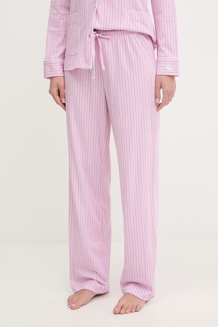 Lauren Ralph Lauren pijamale de bumbac roz ILN92277