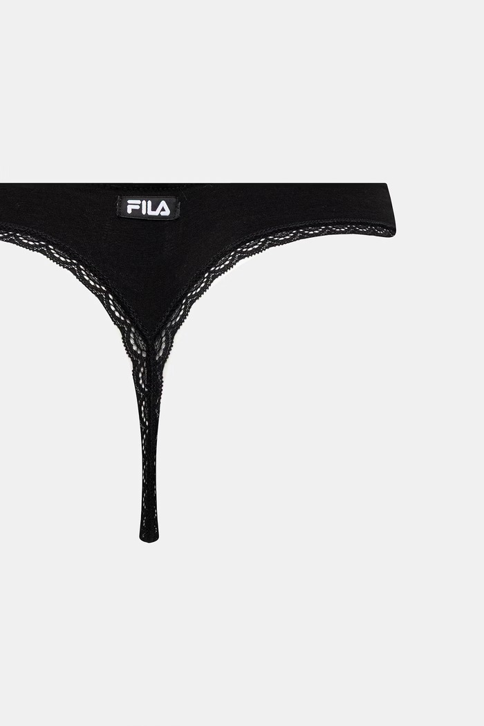Fila tanga dámské s bavlnou 3-pack černá FU6377/3
