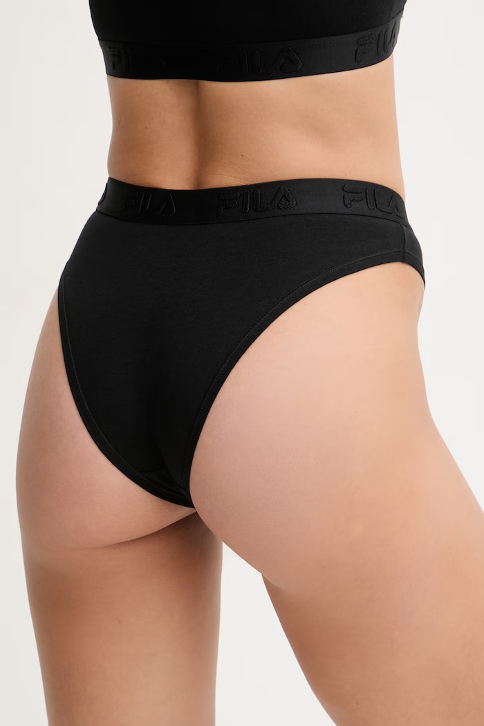 Odzież Fila figi damskie bawełniane z elastanem FU6370 czarny