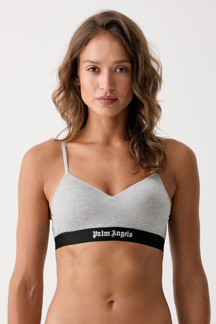 Palm Angels Biustonosz z bawełną szary PLA1UWTP03SI