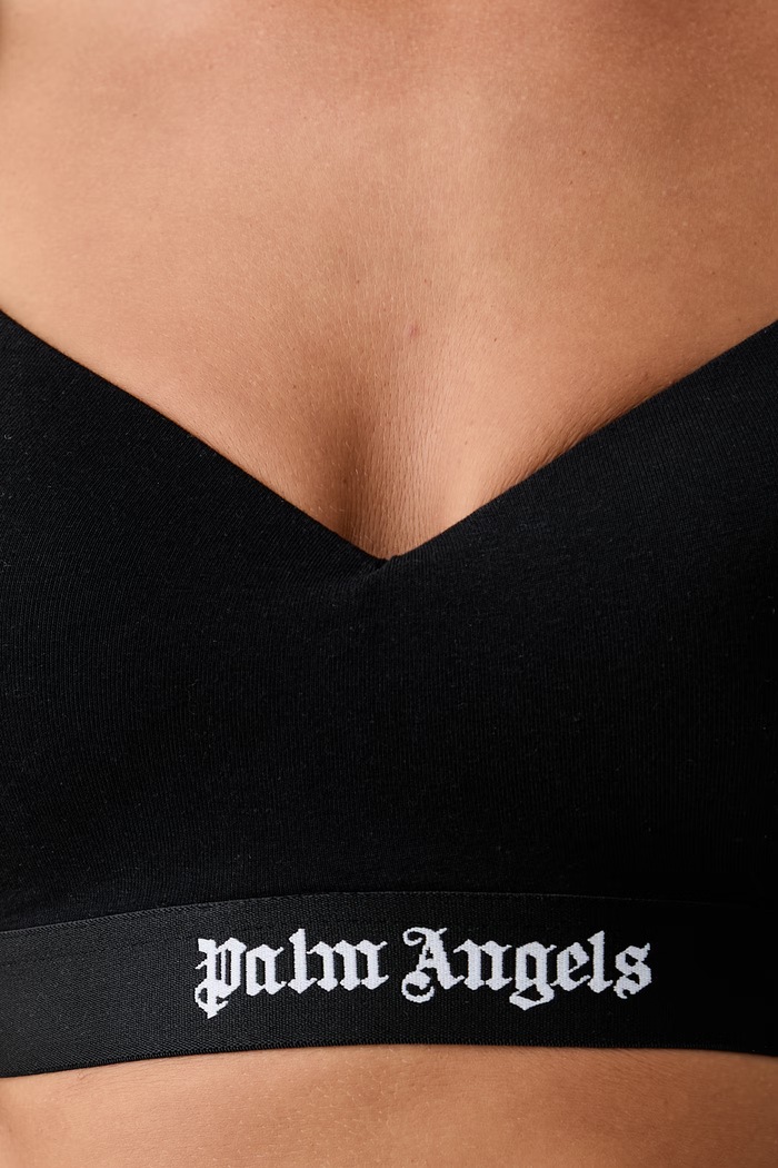 Odzież Palm Angels Biustonosz z bawełną PLA1UWTP03SI czarny