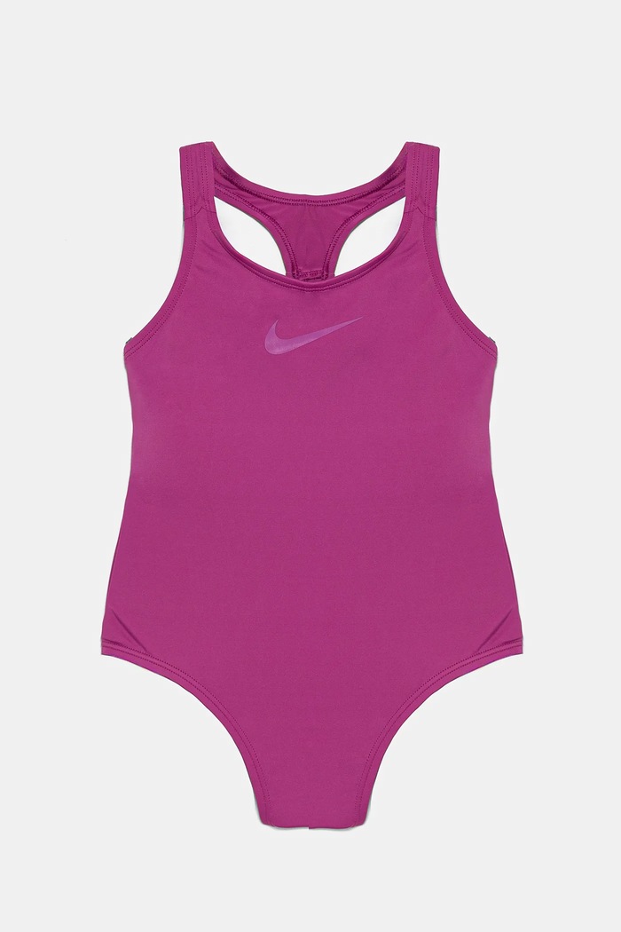 Суцільний дитячий купальник Nike Kids м'яка фіолетовий NESSB711