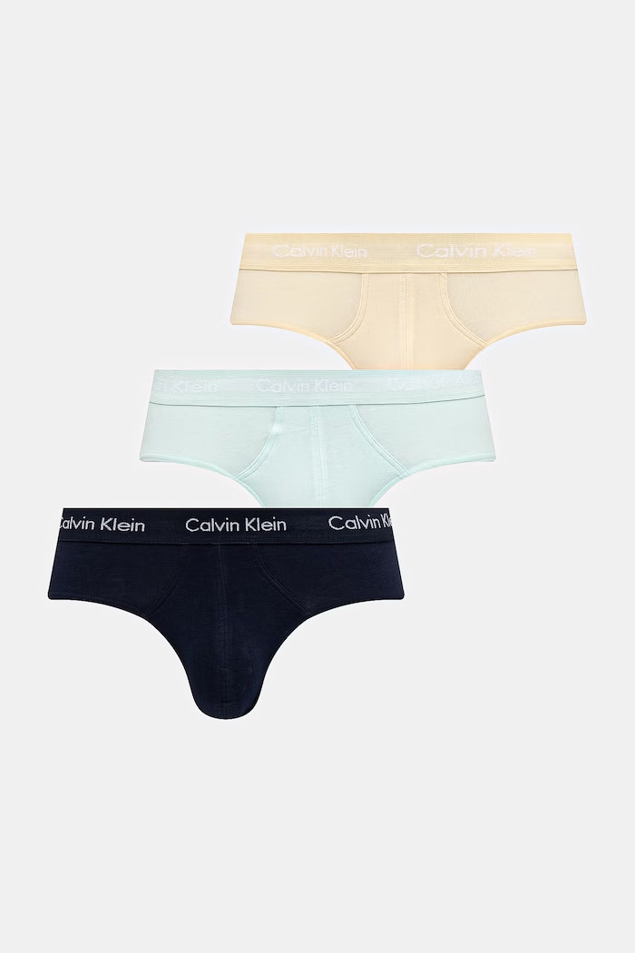 Calvin Klein Underwear slipy pánske bavlnené s elastanom 3-pak zelená 0000U2661G