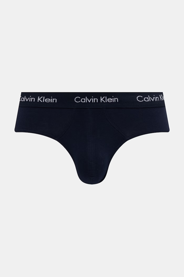 Calvin Klein Underwear slipy pánske bavlnené s elastanom 3-pak 0000U2661G zelená AA00