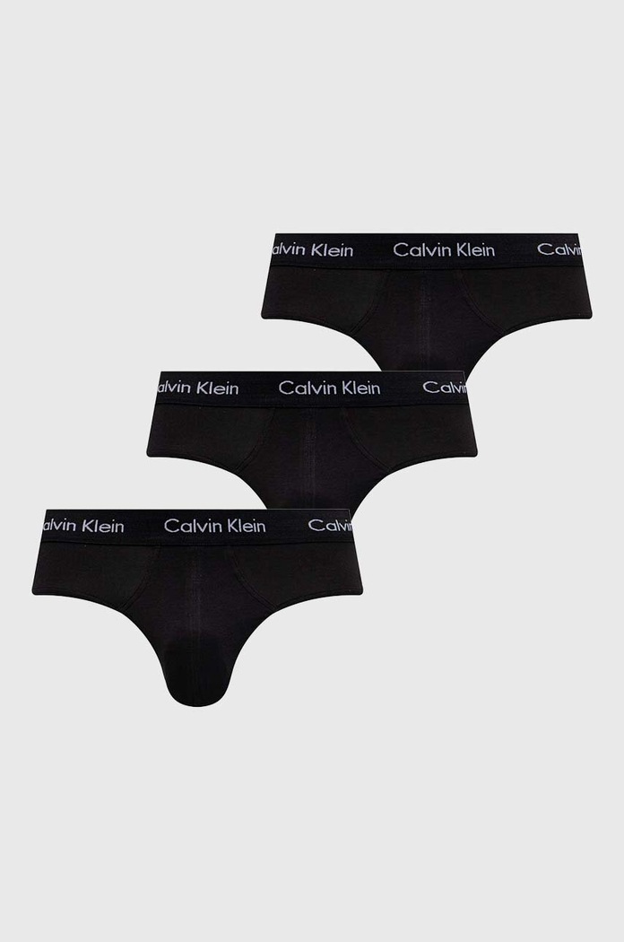 Calvin Klein Underwear slipy pánske bavlnené s elastanom 3-pak pletenina čierna 0000U2661G