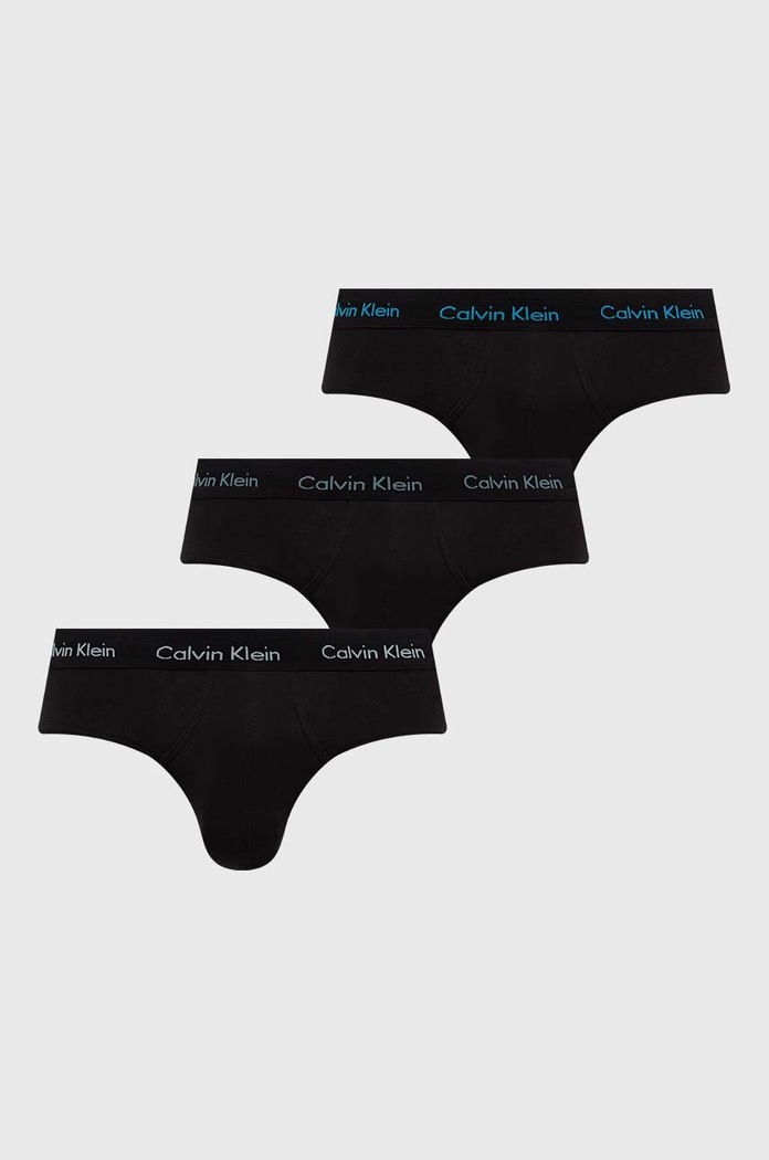 Calvin Klein Underwear slipy pánske bavlnené s elastanom 3-pak pletenina čierna 0000U2661G
