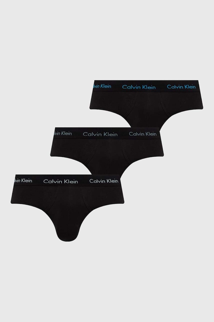 Calvin Klein Underwear slipy pánske bavlnené s elastanom 3-pak pletenina čierna 0000U2661G
