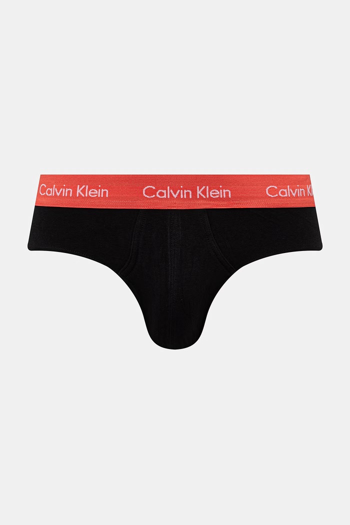 Îmbrăcăminte Calvin Klein Underwear slip pentru bărbați, din bumbac cu elastan pachet de 3 0000U2661G negru