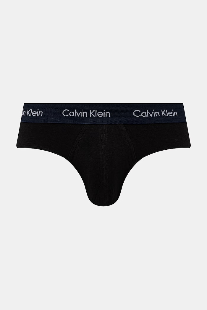 Calvin Klein Underwear slip pentru bărbați, din bumbac cu elastan pachet de 3 negru 0000U2661G