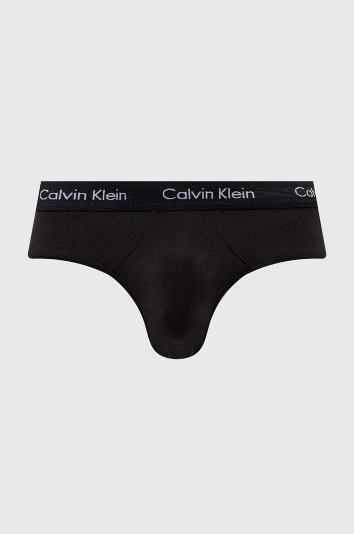 Calvin Klein Underwear slipy męskie bawełniane z elastanem 3-pack 0000U2661G czarny AA00