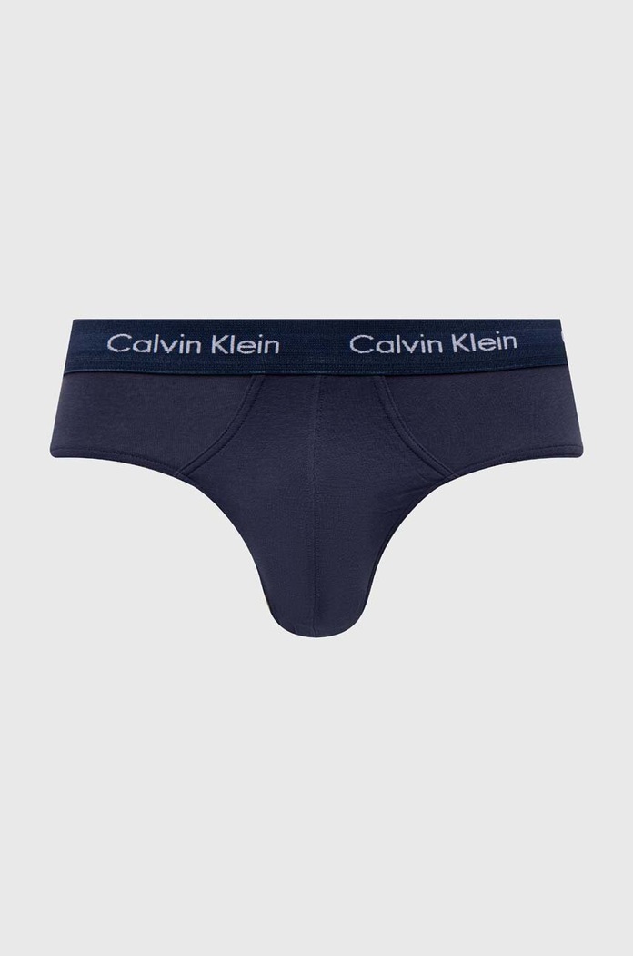 Odzież Calvin Klein Underwear slipy męskie bawełniane z elastanem 3-pack 0000U2661G czarny