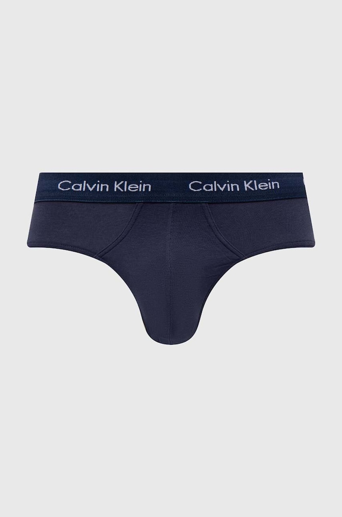 Odzież Calvin Klein Underwear slipy męskie bawełniane z elastanem 3-pack 0000U2661G czarny
