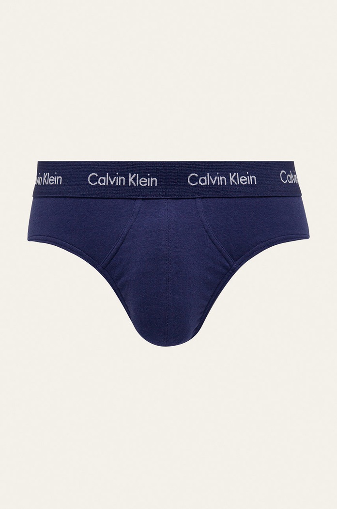Calvin Klein Underwear slipy pánske bavlnené s elastanom 3-pak 0000U2661G modrá AA00