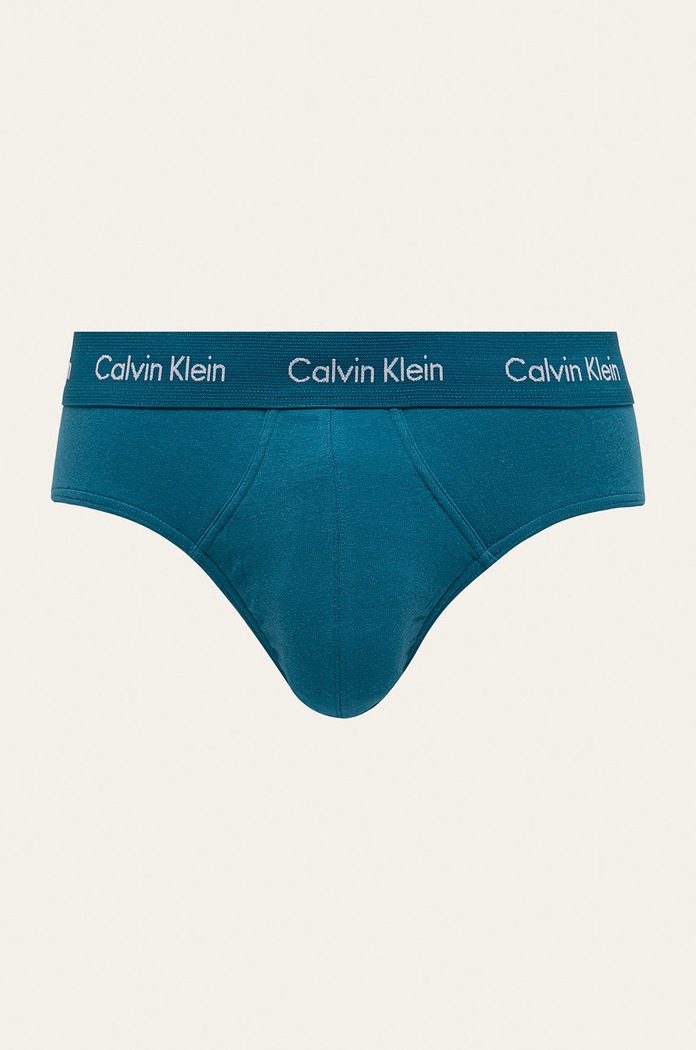 Oblečenie Calvin Klein Underwear slipy pánske bavlnené s elastanom 3-pak 0000U2661G modrá