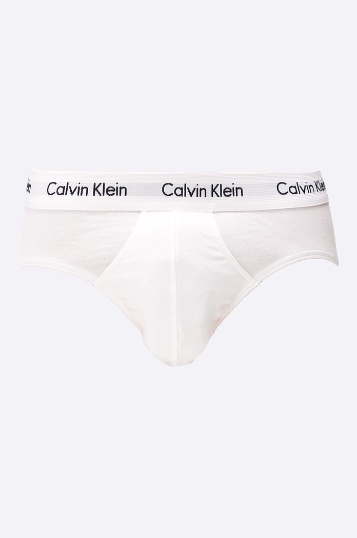Calvin Klein Underwear σλιπ Ανδρικά βαμβακερά με ελαστάν 3-pack πλεκτό ύφασμα σκούρο μπλε 0000U2661G