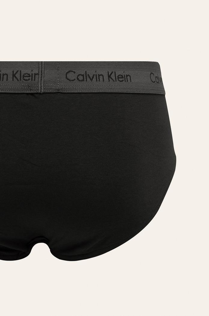 Slipy pánské bavlněné s elastanem 3-pack Calvin Klein Underwear černá 0000U2661G