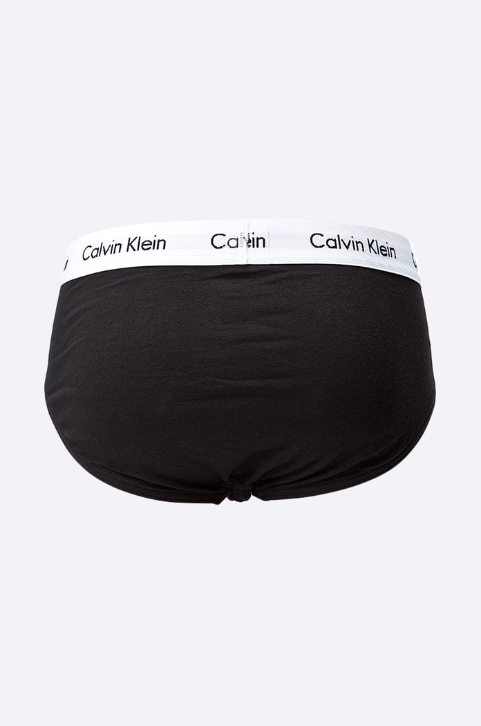 Calvin Klein Underwear slip bărbați din bumbac cu elastan pachet de 3 0000U2661G negru AA00