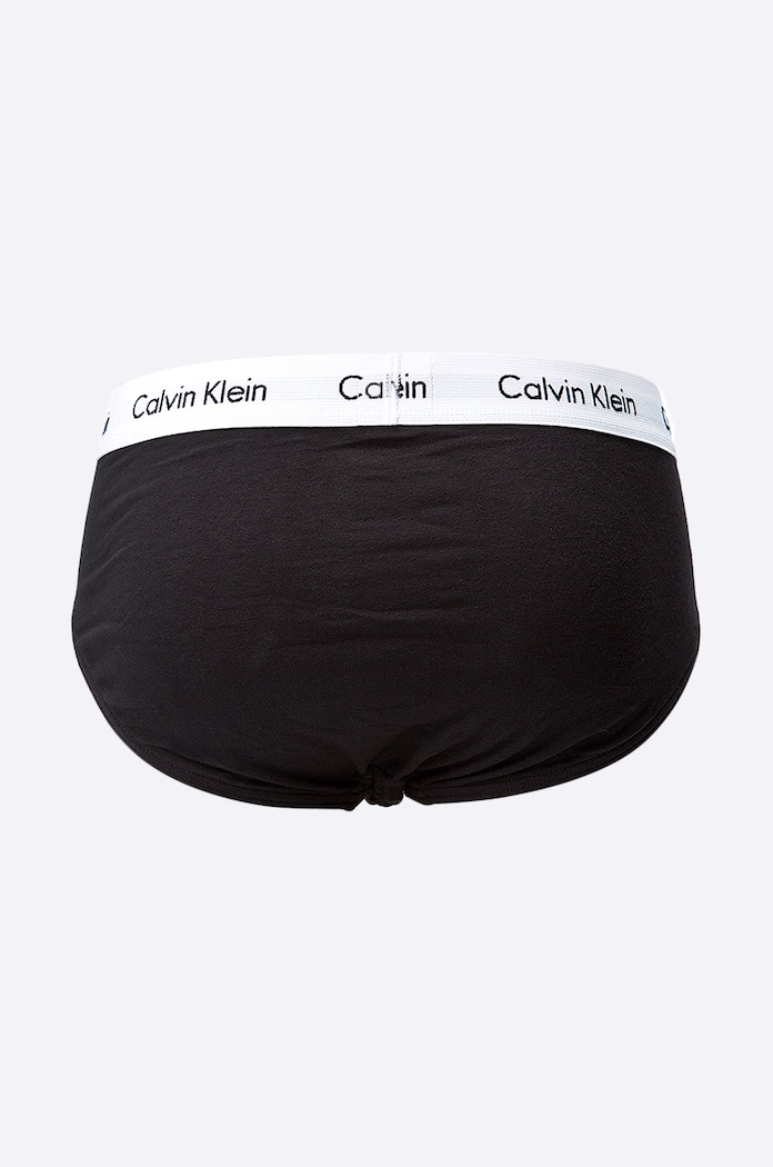 Calvin Klein Underwear slip bărbați din bumbac cu elastan pachet de 3 0000U2661G negru AA00