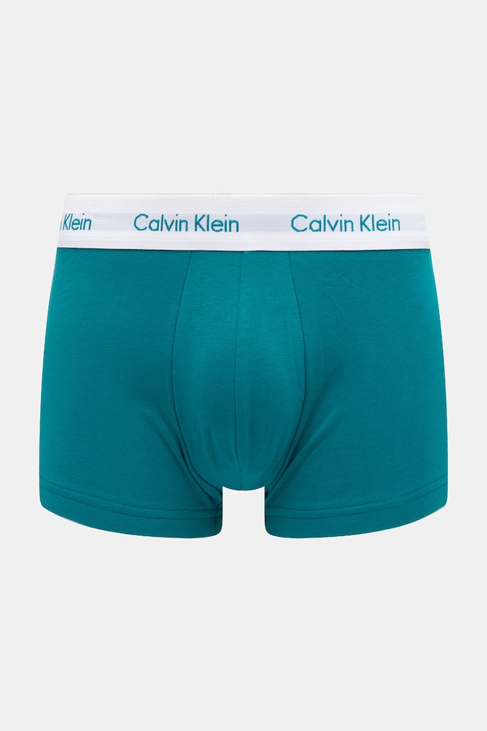 Calvin Klein Underwear boxerky pánske bavlnené s elastanom 3-pack tyrkysová 0000U2664G