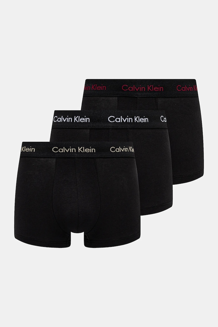 Calvin Klein Underwear bokserki męskie bawełniane z elastanem 3-pack dzianina czarny 0000U2664G