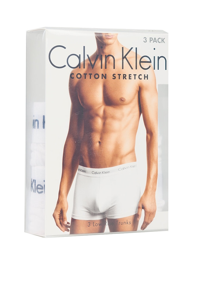 Calvin Klein boxeralsó férfi pamut elasztánnal 3-as csomag fehér 0000U2664G