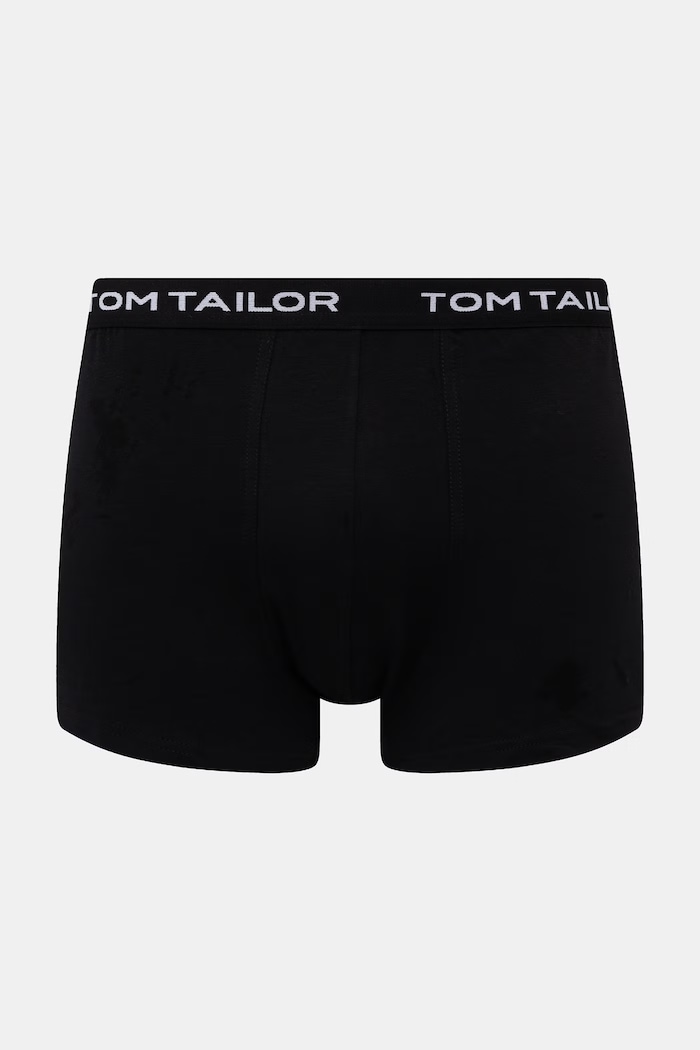Tom Tailor bokserki męskie bawełniane z elastanem 3-pack 70237.6061 czarny AA00