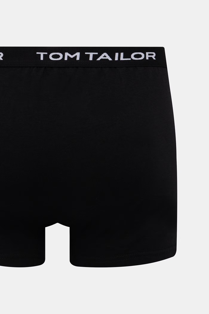 Odzież Tom Tailor bokserki męskie bawełniane z elastanem 3-pack 70237.6061 czarny