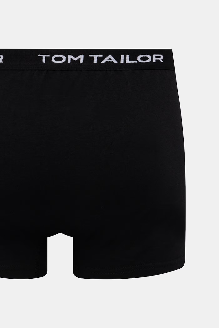 Odzież Tom Tailor bokserki męskie bawełniane z elastanem 3-pack 70237.6061 czarny