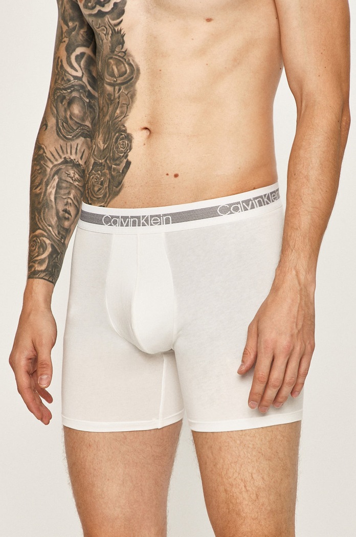 Calvin Klein Underwear - Boxeralsó (3 darab) elasztikus boxeralsó fekete 000NB1798A