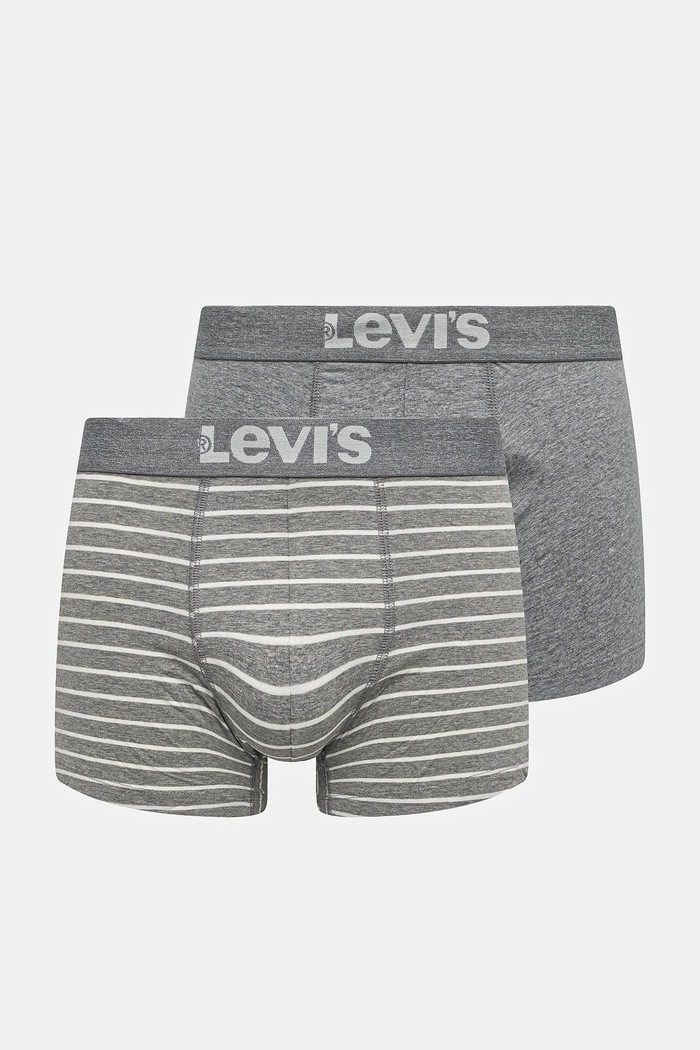 Levi's - Bokserice (2-pack) bez uzorka siva 37149.0210