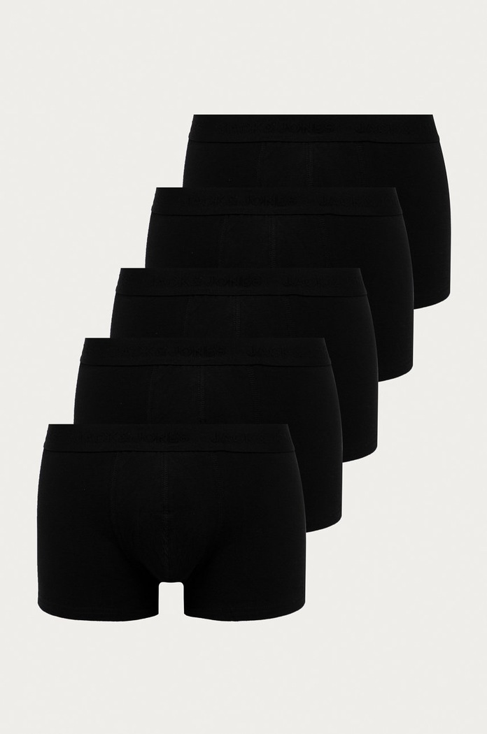Jack & Jones - Boxerky (5-pak) pletenina čierna 12176266