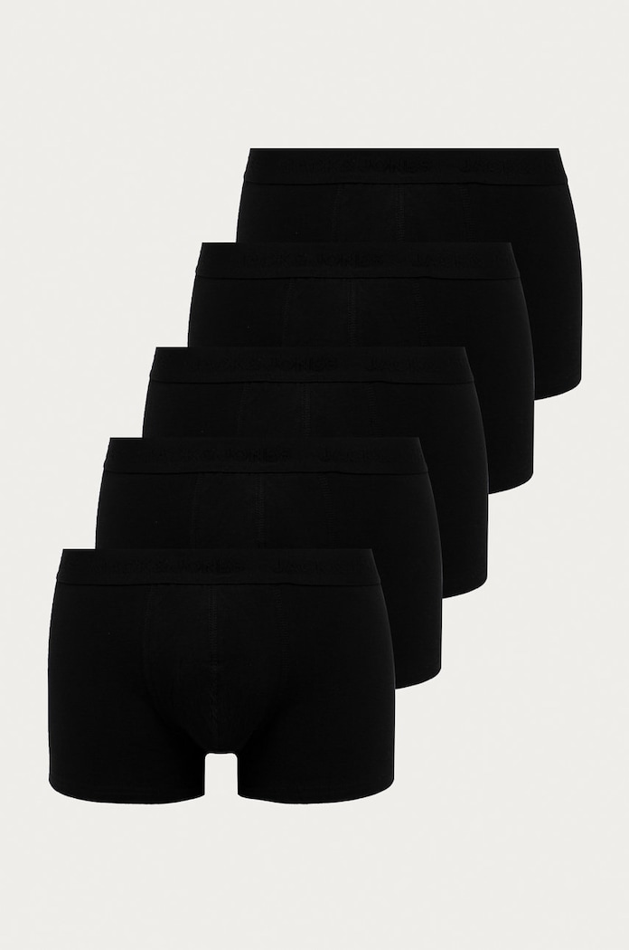 Jack & Jones - Boxerky (5-pak) pletenina čierna 12176266
