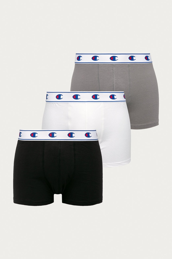 Champion - Bokserki (3-pack) Y09PL dzianina czarny Y09PL