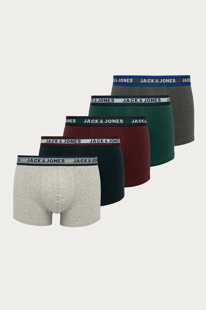 Jack & Jones - Bokserki (5-pack) dzianina szary 12165348