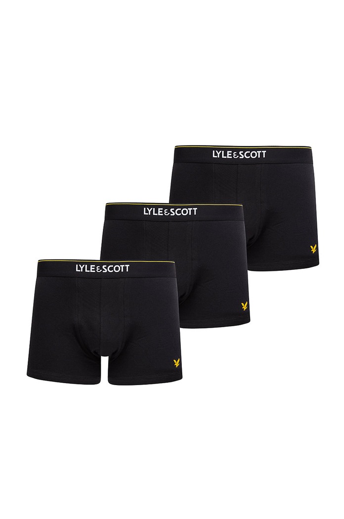 Lyle & Scott Bokserki (3-pack) bawełna czarny FERGUS.035