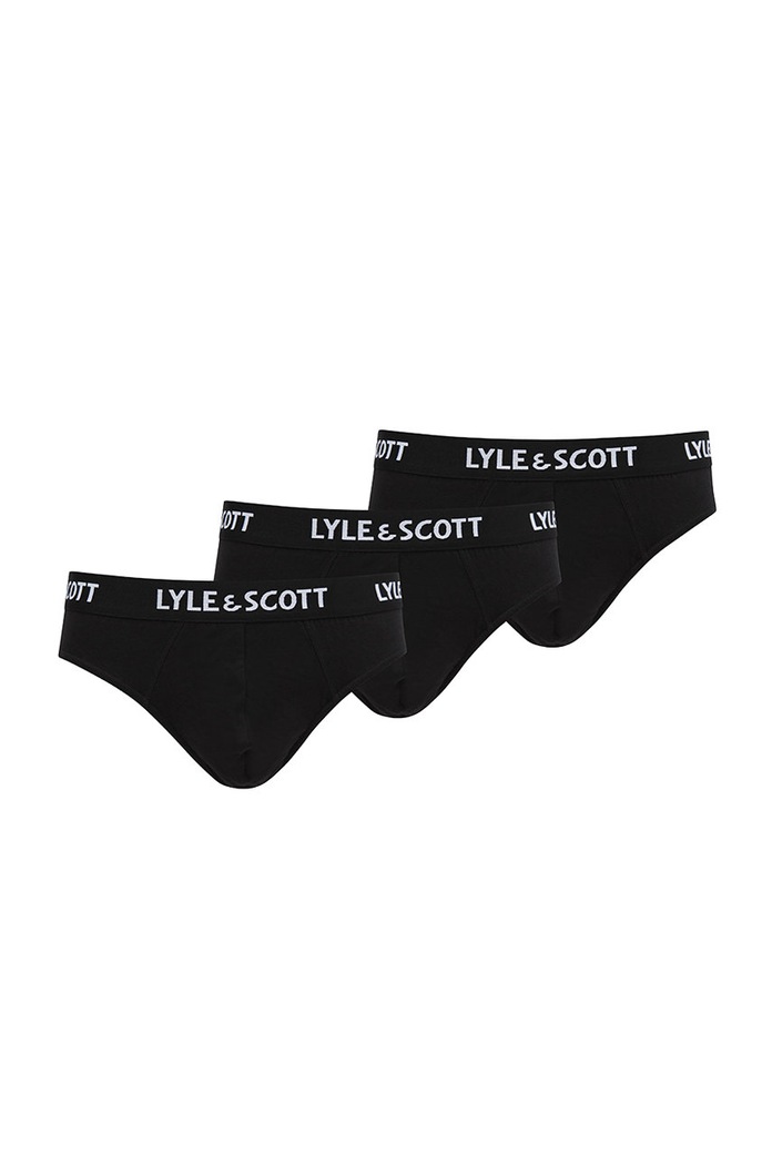 Lyle & Scott - Alsónadrág OWEN (3 db) dzsörzé fekete OWEN.168