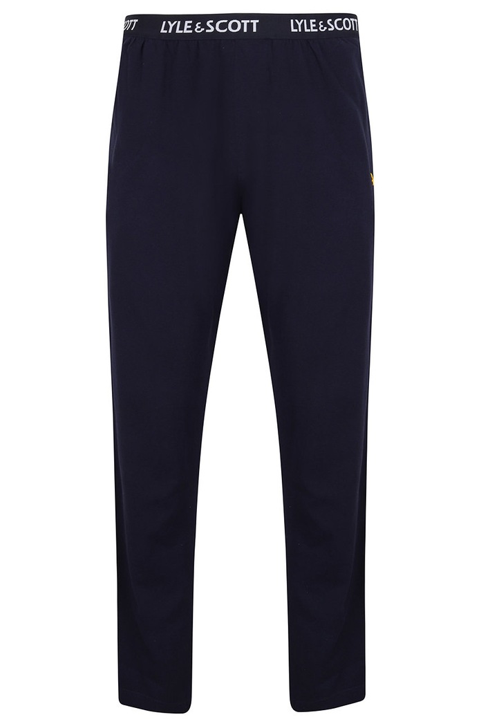 Lyle & Scott - Spodnie piżamowe ALASTER bawełna granatowy ALASTER.9009