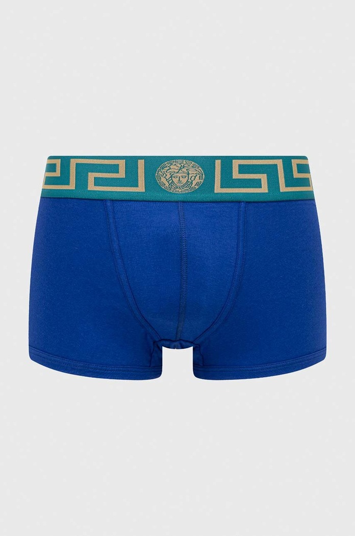 Boxerky Versace potlač modrá AU10026.NOS