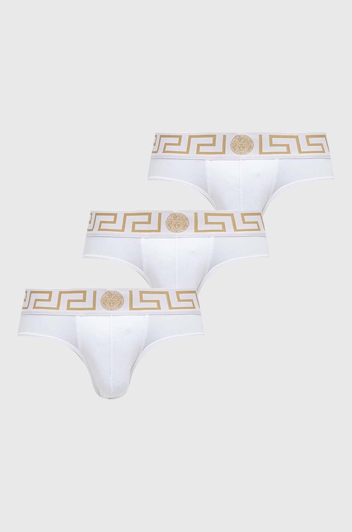 Slipy Versace bavlna biela AU10327.NOS