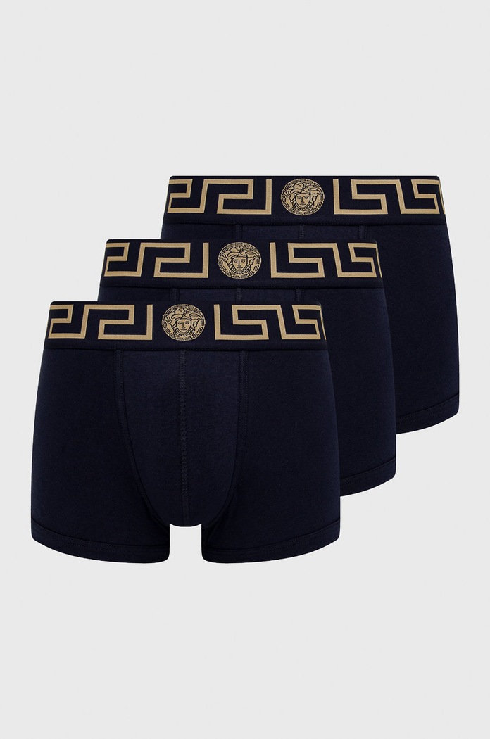 Boxerky Versace pletenina námořnická modř AU10326.NOS