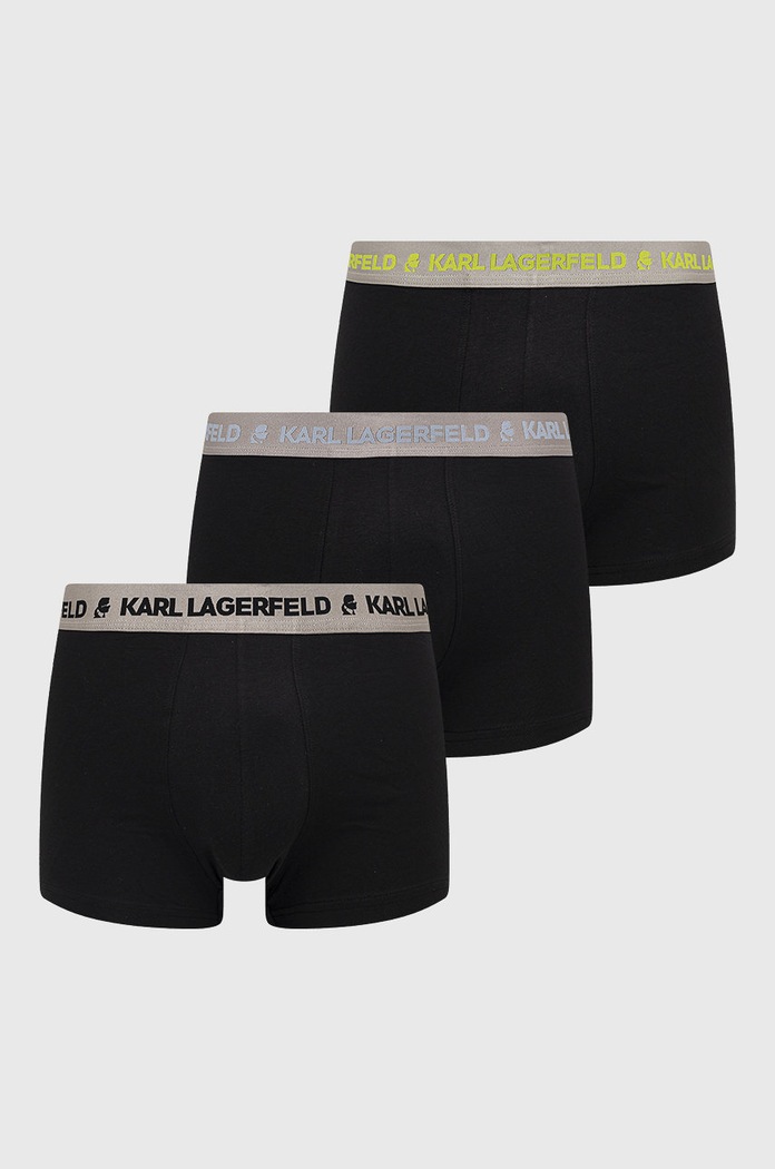 Karl Lagerfeld bokserki 225M2107 (3-pack) dzianina czarny 225M2107
