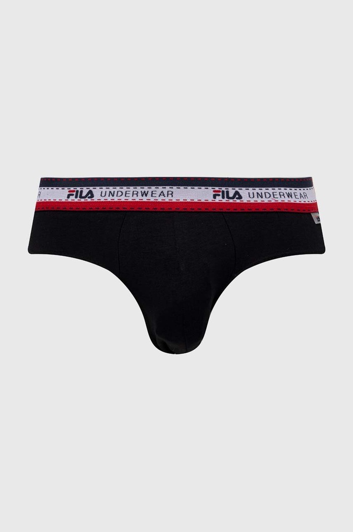 Fila slipy męskie bawełniane z elastanem czarny FU5058