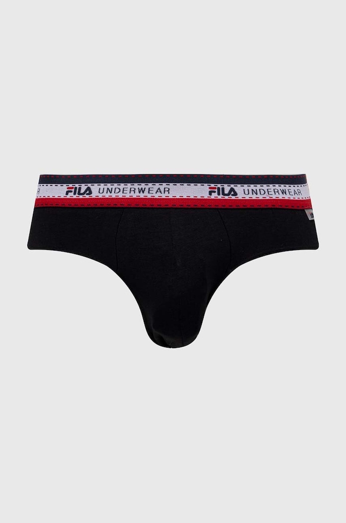 Fila slipy męskie bawełniane z elastanem czarny FU5058