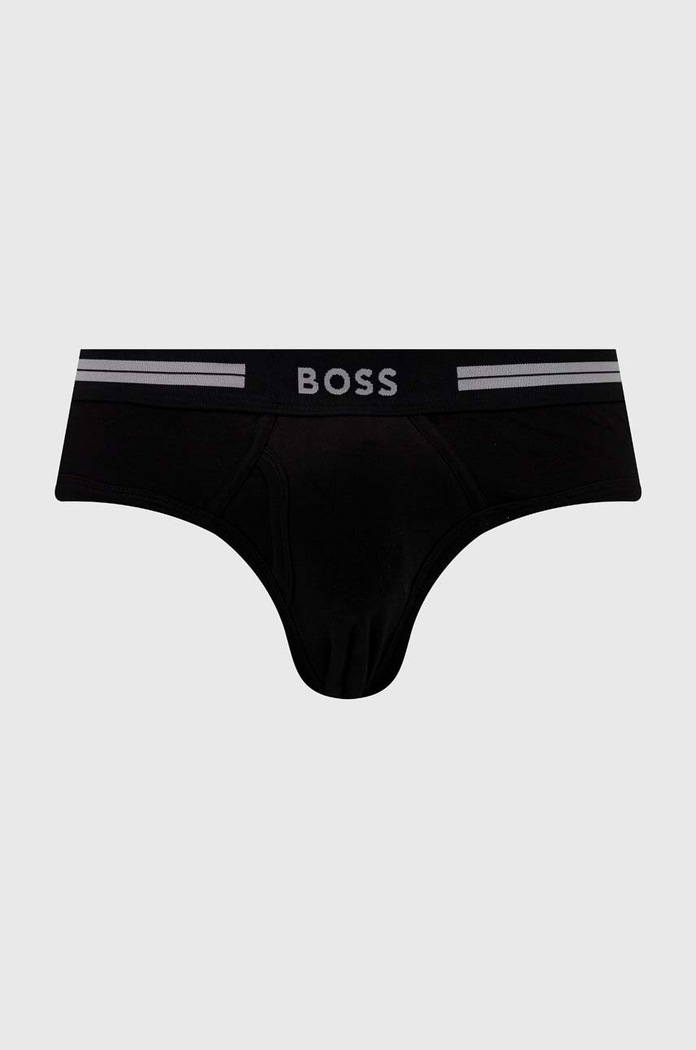 Bombažne spodnjice BOSS Pletenina črna 50475395