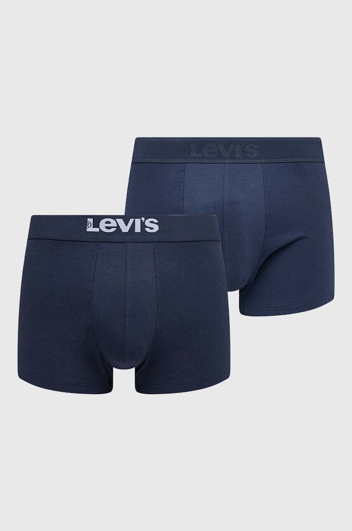 Bokserice Levi's 2-pack bez uzorka mornarsko plava 37149.0827